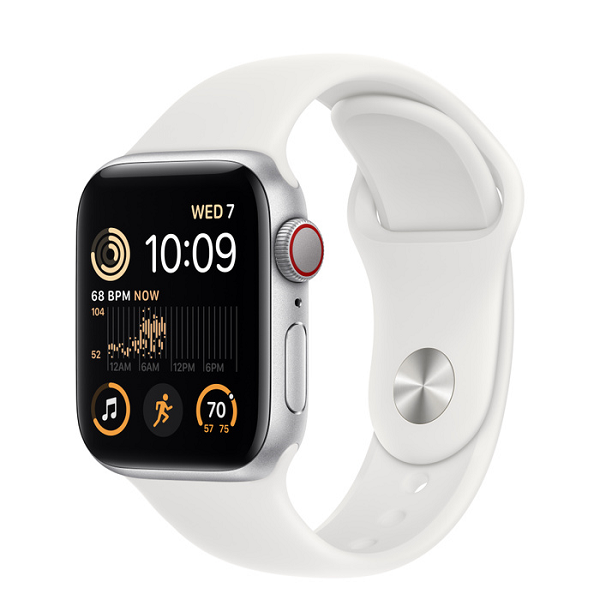 Apple Watch SE 2022 LTE 40mm - Viền thép -  Dây cao su – Mới – Chính Hãng VN/A