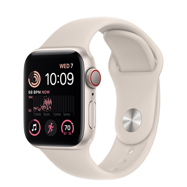 Apple Watch SE 2022 LTE 44mm - Viền nhôm -  Dây cao su – Mới – Chính Hãng VN/A