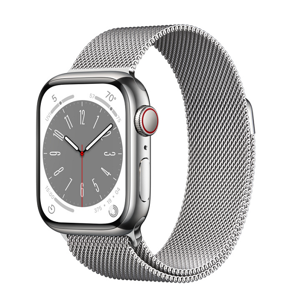 Apple Watch Series 8 LTE 45mm – Viền thép – Dây cao su – Mới – Chính Hãng VN/A