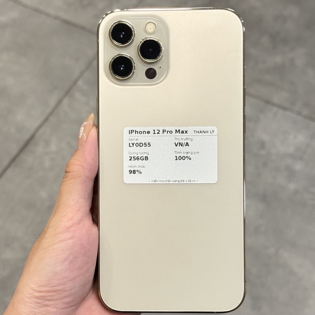 Mặt sau iPhone 12 Pro Max cũ trong kho smartphonegiare.vn Vĩnh Long, ảnh chụp thật