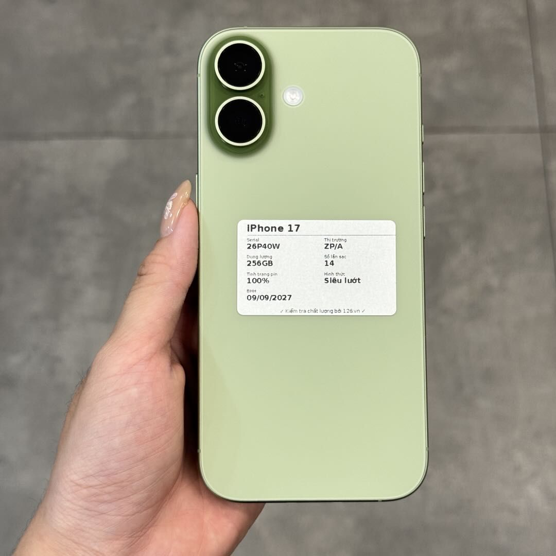 Mặt sau iPhone 17 cũ trong kho smartphonegiare.vn Vĩnh Long, ảnh chụp thật